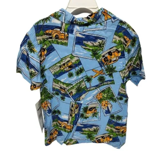 Just Friends Y2K Boy's Hawaiian VW Short Sleeve Shirt Size 3T NWT - Picture 2 of 9